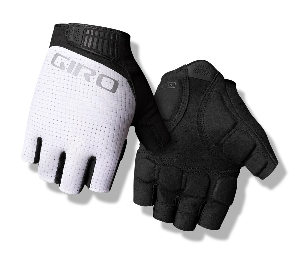 Rękawiczki męskie GIRO BRAVO II GEL krótki palec white roz. L (obwód dłoni 229-248 mm / dł. dłoni 189-199 mm) (NEW 2026)