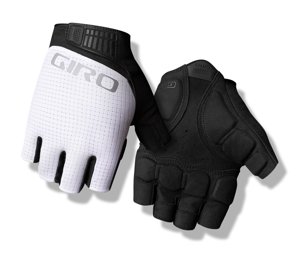 Rękawiczki męskie GIRO BRAVO II GEL krótki palec white roz. L (obwód dłoni 229-248 mm / dł. dłoni 189-199 mm) (NEW 2025)