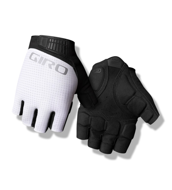 Rękawiczki męskie GIRO BRAVO II GEL krótki palec white roz. XL (obwód dłoni 248-267 mm / dł. dłoni 200-210 mm) (NEW 2026)