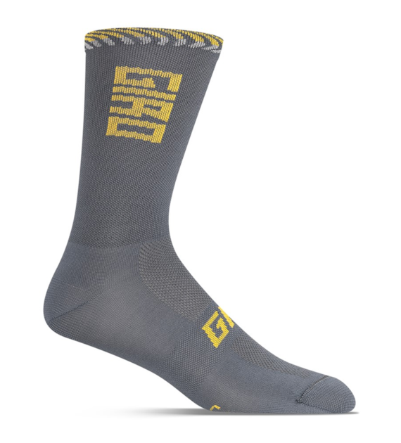 Skarpety GIRO COMP HIGH RISE dark shark spectra yellow roz. L (43-45) (NEW 2025)