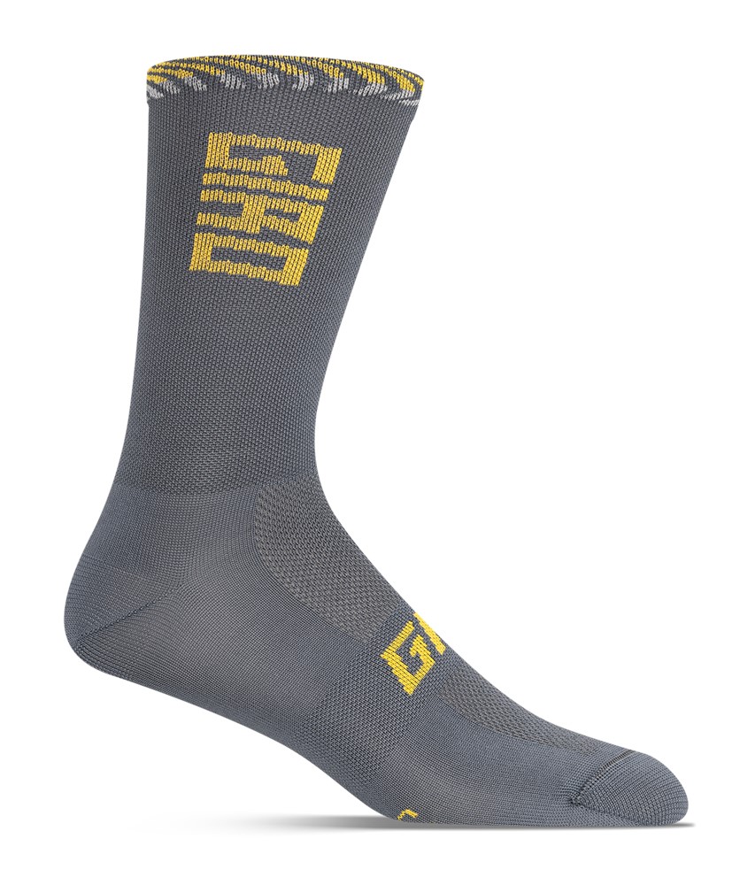 Skarpety GIRO COMP HIGH RISE dark shark spectra yellow roz. L (43-45) (NEW 2025)