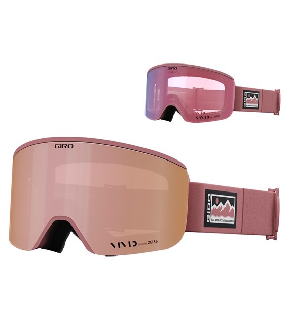 Gogle zimowe GIRO ELLA ROSE ACCESS (Cylindryczne) (szyba VIVID ROSE GOLD 19-42% S2 + VIVID INFRARED 62% S1) (NEW 2024/2025).