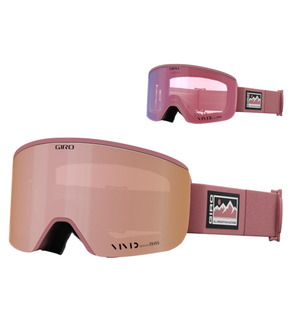 Gogle zimowe GIRO ELLA ROSE ACCESS (Cylindryczne) (szyba VIVID ROSE GOLD 19-42% S2 + VIVID INFRARED 62% S1) (NEW 2024/2025).