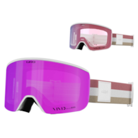 Gogle zimowe GIRO ELLA WHITE LX STRIPE (Cylindryczne) (szyba VIVID PINK 00% S2 + VIVID INFRARED 62% S1) (NEW 2024/2025).