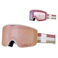 Gogle zimowe GIRO ELLA WHITE LX STRIPE (Cylindryczne) (szyba VIVID ROSE GOLD 19-42% S2 + VIVID INFRARED 62% S1) (NEW 2024/2025).