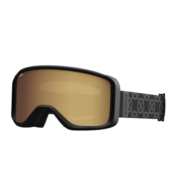 Gogle zimowe GIRO SAGEN BLACK MONGRAM (OTG) (Cylindryczne) (szyba AMBER GOLD 19-42% S2) (NEW 2024/2025)