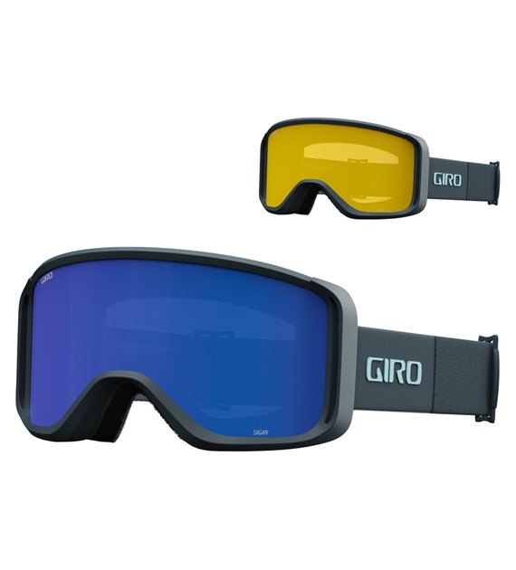 Gogle zimowe GIRO SAGEN DARK SHARK THIRDS (szyba Grey Cobalt 00% S2 + szyba YELLOW 00% S2) (NEW 2025)