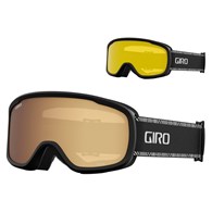 Gogle zimowe GIRO MOXIE BLACK WHITE CHUTE (szyba AMBER GOLD 32% S2 + YELLOW 77% S1) (NEW 2025)