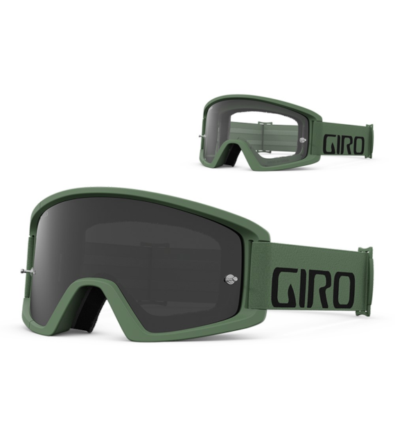 Gogle GIRO TAZZ MTB hedge green (Szyba kolorowa SMOKE S2 + Szyba przeźroczysta 99% S0).