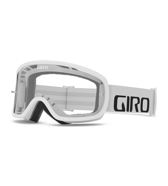 Gogle GIRO TEMPO MTB white (Szyba Przeźroczysta 99% S0) mocowanie pod zrywki (NEW)