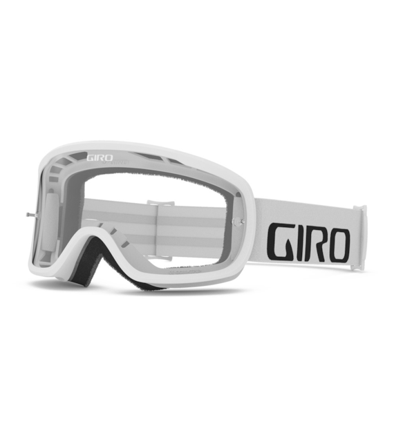 Gogle GIRO TEMPO MTB white (Szyba Przeźroczysta 99% S0) mocowanie pod zrywki