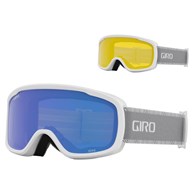 Gogle zimowe GIRO MOXIE WHITE GREY CHUTE (szyba GREY COBALT 00% S2 + YELLOW 77% S1) (NEW 2025)