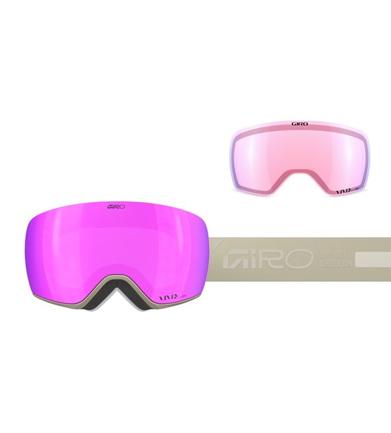 Gogle zimowe GIRO ARTICLE II STONE RAILS (Szyba lustrzana kolorowa VIVID-Carl Zeiss PINK 19-42% S2 + Szyba lustrzana kolorowa VIVID-Carl Zeiss INFRARED 50% S1) (NEW 2024/2025)
