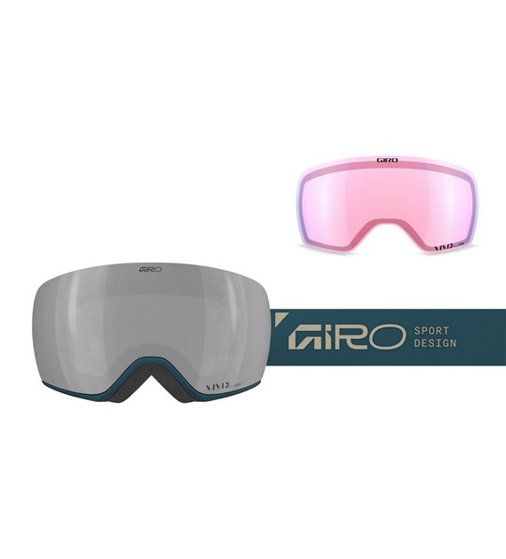 Gogle zimowe GIRO ARTICLE II PEACOCK STACKED (Szyba lustrzana kolorowa VIVID-Carl Zeiss ONYX 8-18% S3 + Szyba lustrzana kolorowa VIVID-Carl Zeiss INFRARED 43-79% S1) (NEW 2024/2025) (N/A)