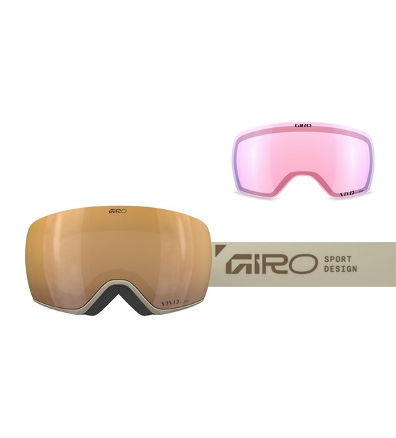 Gogle zimowe GIRO ARTICLE II STONE STACKED (Szyba lustrzana kolorowa VIVID-Carl Zeiss PETROL 19-42% S2 + Szyba lustrzana kolorowa VIVID-Carl Zeiss INFRARED 43-79% S1) (NEW 2024/2025) (N/A)