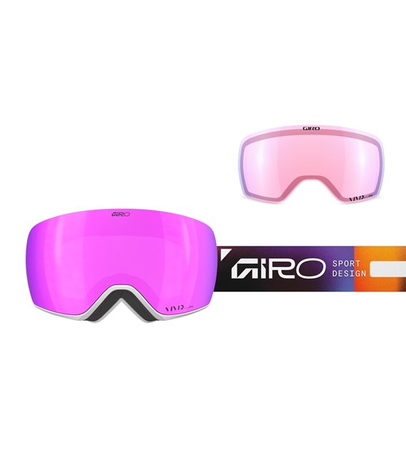 Gogle zimowe GIRO ARTICLE II PURPLE FADED RAILS (Szyba lustrzana kolorowa VIVID-Carl Zeiss PINK 19-42% S2 + Szyba lustrzana kolorowa VIVID-Carl Zeiss INFRARED 43-79% S1) (NEW 2024/2025) (N/A)