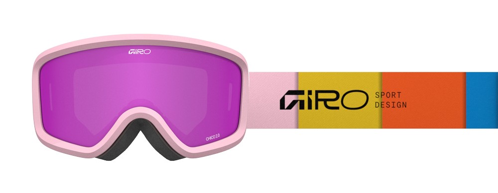 Gogle zimowe juniorskie GIRO CHICO 2.0 LIGHT PINK BLOCKS (Szyba lustrzana kolorowa AMBER PINK 19-42% S2) (NEW 2025/2026)