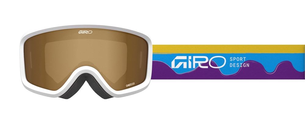 Gogle zimowe juniorskie GIRO CHICO 2.0 PURPLE WAVES (Szyba lustrzana kolorowa AMBER ROSE 19-42% S2) (NEW 2025/2026)