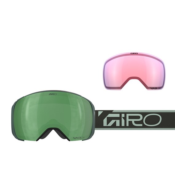 Gogle zimowe GIRO COMP FOREST GREEN WORDMARK (Szyba lustrzana kolorowa VIVID-Carl Zeiss ENVY 8-18% S3 + Szyba lustrzana kolorowa VIVID-Carl Zeiss INFRARED 43-79% S1) (NEW 2025/2026)