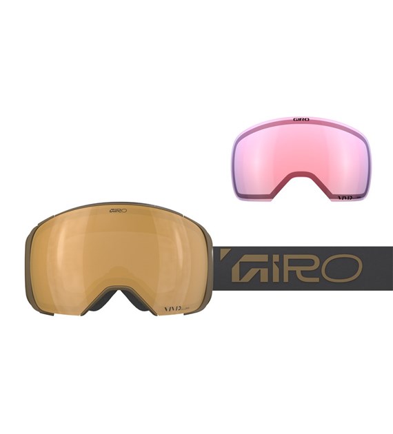 Gogle zimowe GIRO COMP MIDNIGHT BROWN WORDMARK (Szyba lustrzana kolorowa VIVID-Carl Zeiss PETROL 19-42% S2 + Szyba lustrzana kolorowa VIVID-Carl Zeiss INFRARED 43-79% S1) (NEW 2025/2026)