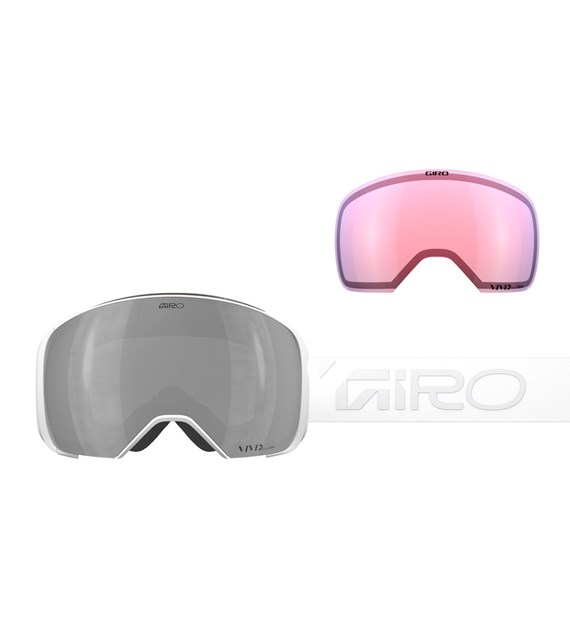 Gogle zimowe GIRO COMP WHITE WORDMARK (Szyba lustrzana kolorowa VIVID-Carl Zeiss ONYX 8-18% S3 + Szyba lustrzana kolorowa VIVID-Carl Zeiss INFRARED 43-79% S1) (NEW 2025/2026)