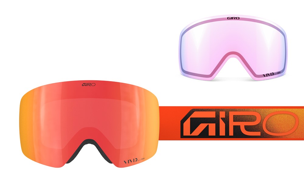 Gogle zimowe GIRO CONTOUR ORANGE FADED (Szyba lustrzana kolorowa VIVID-Carl Zeiss EMBER 19-42% S2 + Szyba lustrzana kolorowa VIVID-Carl Zeiss INFRARED 43-79% S1) (NEW 2025/2026)