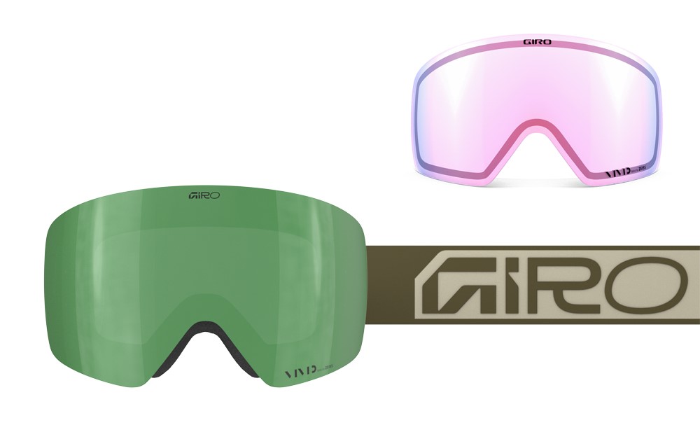 Gogle zimowe GIRO CONTOUR STONE WORDMARK (Szyba lustrzana kolorowa VIVID-Carl Zeiss ENVY 8-18% S3 + Szyba lustrzana kolorowa VIVID-Carl Zeiss INFRARED 43-79% S1) (NEW 2025/2026)