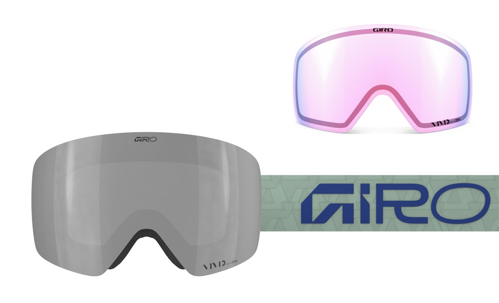 Gogle zimowe GIRO CONTOUR RS GLACIER GREEN FRAGMENTS (Szyba lustrzana kolorowa VIVID-Carl Zeiss ONYX 8-18% S3 + Szyba lustrzana kolorowa VIVID-Carl Zeiss INFRARED 43-79% S1) (NEW 2025/2026)