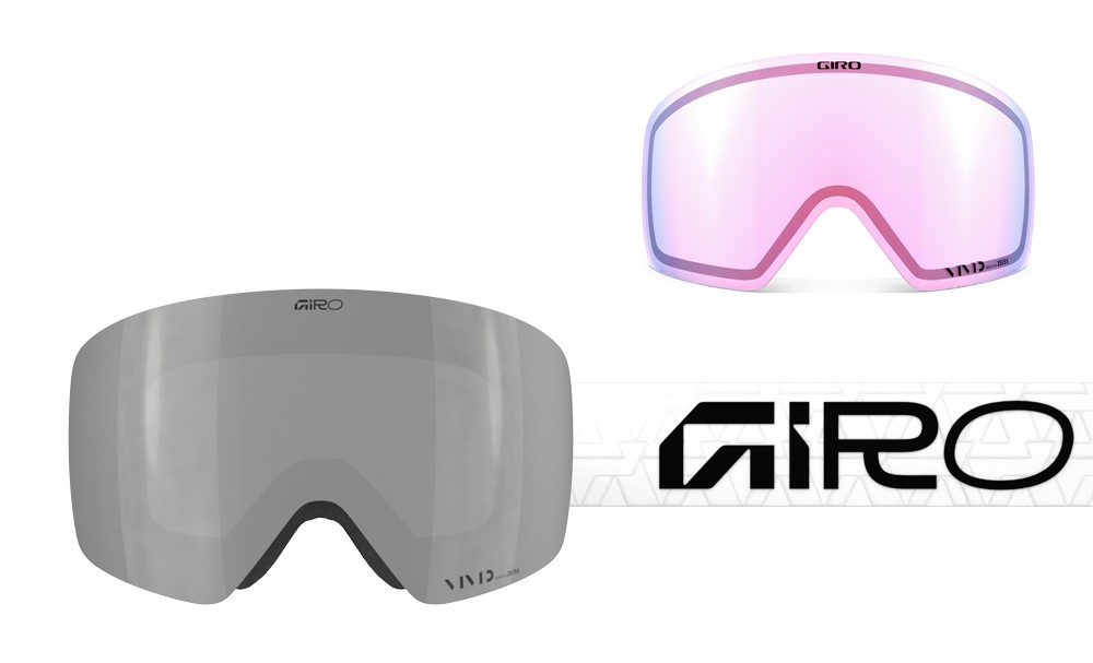 Gogle zimowe GIRO CONTOUR RS WHITE FRAGMENTS (Szyba lustrzana kolorowa VIVID-Carl Zeiss ONYX 8-18% S3 + Szyba lustrzana kolorowa VIVID-Carl Zeiss INFRARED 43-79% S1) (NEW 2025/2026)