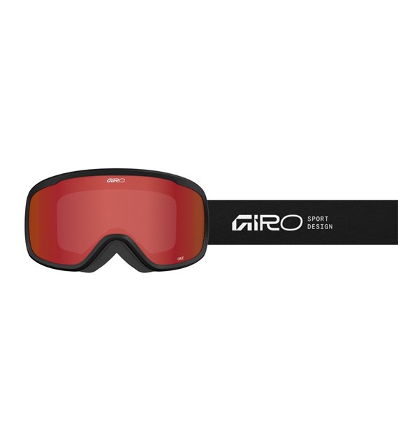 Gogle zimowe GIRO CRUZ BLACK STACKED (OTG) (Cylindryczne) (Szyba lustrzana kolorowa AMBER SCARLET 19-42% S2) (NEW 2025/2026)