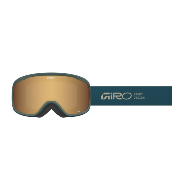 Gogle zimowe GIRO CRUZ FOREST GREEN STACKED (OTG) (Cylindryczne) (Szyba lustrzana kolorowa AMBER GOLD 19-42% S2) (NEW 2025/2026)