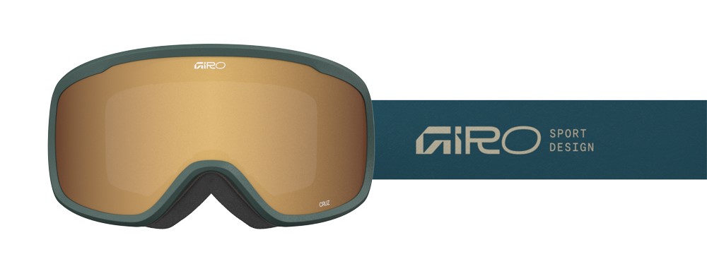 Gogle zimowe GIRO CRUZ FOREST GREEN STACKED (Szyba lustrzana kolorowa AMBER GOLD 19-42% S2) (NEW 2025/2026)