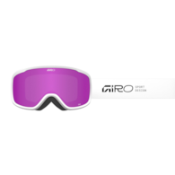 Gogle zimowe GIRO CRUZ WHITE STACKED (OTG) (Cylindryczne) (Szyba lustrzana kolorowa AMBER PINK 19-42% S2) (NEW 2025/2026)