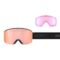 Gogle zimowe GIRO ELLA BLACK RAILS (Cylindryczne) (Szyba lustrzana kolorowa VIVID-Carl Zeiss ROSE GOLD 19-42% S2 + VIVID INFRARED 43-79% S1) (NEW 2025/2026).