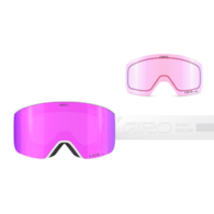 Gogle zimowe GIRO ELLA WHITE RAILS (Cylindryczne) (Szyba lustrzana kolorowa VIVID-Carl Zeiss PINK 19-42% S2 + VIVID INFRARED 43-79% S1) (NEW 2025/2026).