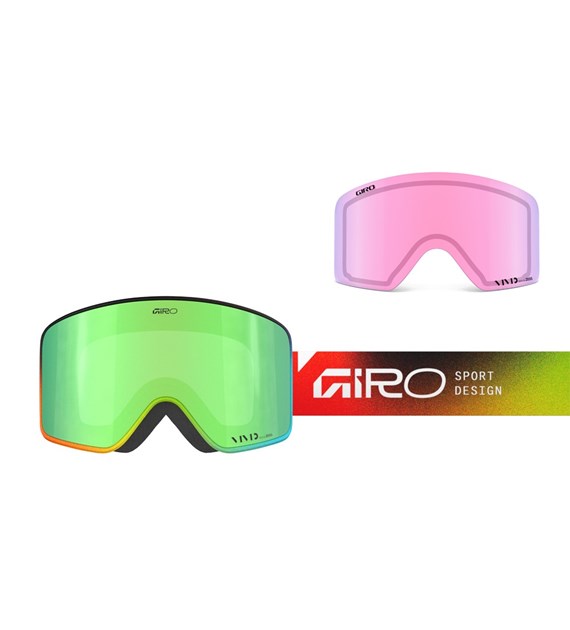 Gogle zimowe GIRO METHOD MULTI FADED (Szyba lustrzana kolorowa VIVID-Carl Zeiss EMERALD 19-42% S2 + Szyba lustrzana kolorowa VIVID-Carl Zeiss INFRARED 58% S1) (NEW 2025/2026)