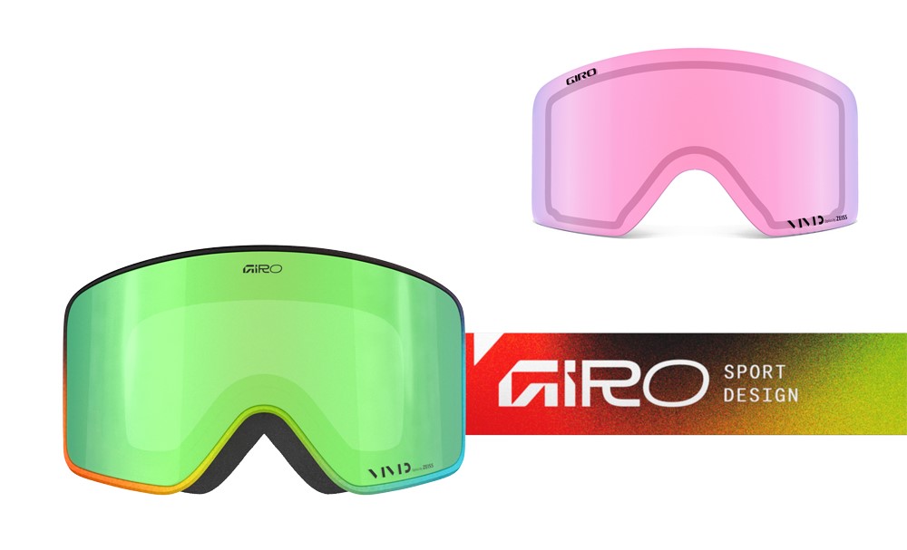 Gogle zimowe GIRO METHOD MULTI FADED (Szyba lustrzana kolorowa VIVID-Carl Zeiss EMERALD 19-42% S2 + Szyba lustrzana kolorowa VIVID-Carl Zeiss INFRARED 58% S1) (NEW 2025/2026)