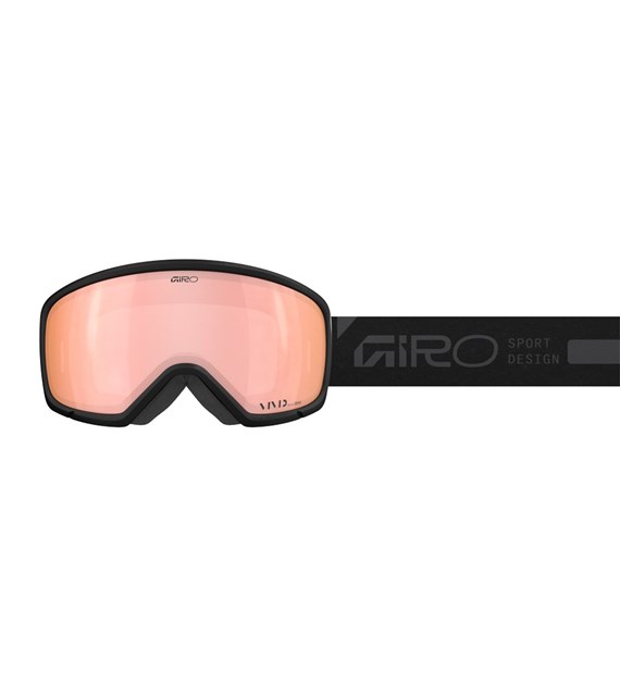 Gogle zimowe damskie GIRO MILLIE BLACK RAILS (Sferyczne) (Szyba lustrzana kolorowa VIVID-Carl Zeiss ROSE GOLD 19-42% S2) (NEW 2025/2026).