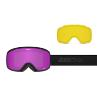 Gogle zimowe GIRO MOXIE BLACK STACKED (Cylindryczne) (szyba AMBER PINK 19-42% S2 + YELLOW 80-99% S0) (NEW 2025/2026).