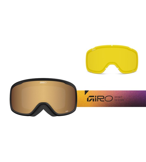 Gogle zimowe GIRO ROAM PURPLE FADED (OTG) (Cylindryczne) (szyba AMBER GOLD 19-42% S2 + YELLOW 80-99% S0) (NEW 2025/2026)