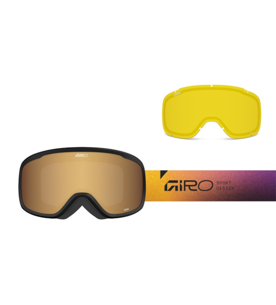 Gogle zimowe GIRO ROAM PURPLE FADED (OTG) (Cylindryczne) (szyba AMBER GOLD 19-42% S2 + YELLOW 80-99% S0) (NEW 2025/2026)