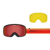 Gogle zimowe GIRO ROAM RED/BLACK FADED (OTG) (Cylindryczne) (szyba AMBER SCARLET 19-42% S2 + YELLOW 80-99% S0) (NEW 2025/2026)
