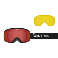 Gogle zimowe GIRO ROAM BLACK STACKED (OTG) (Cylindryczne) (szyba AMBER SCARLET 19-42% S2 + YELLOW 80-99% S0) (NEW 2025/2026)