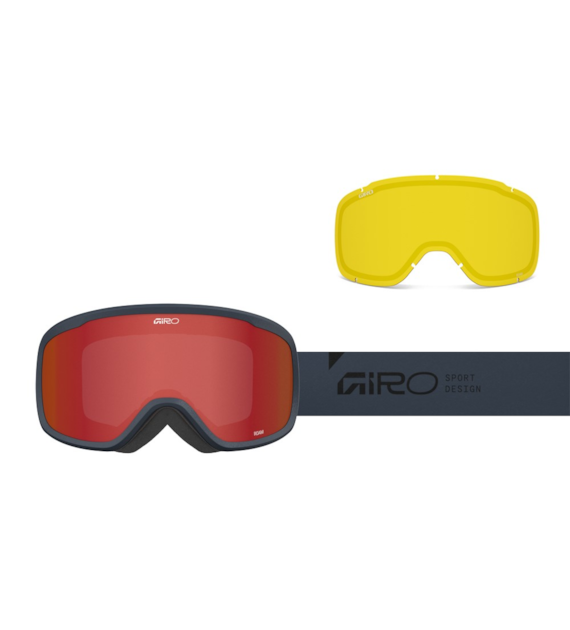 Gogle zimowe GIRO ROAM INDIGO STACKED (OTG) (Cylindryczne) (szyba AMBER SCARLET 19-42% S2 + YELLOW 80-99% S0) (NEW 2025/2026)