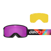 Gogle zimowe GIRO SAGEN BLACK ANGLES (OTG) (Cylindryczne) (szyba AMBER PINK 19-42% S2 + szyba YELLOW 80-99% S0) (NEW 2025/2026)