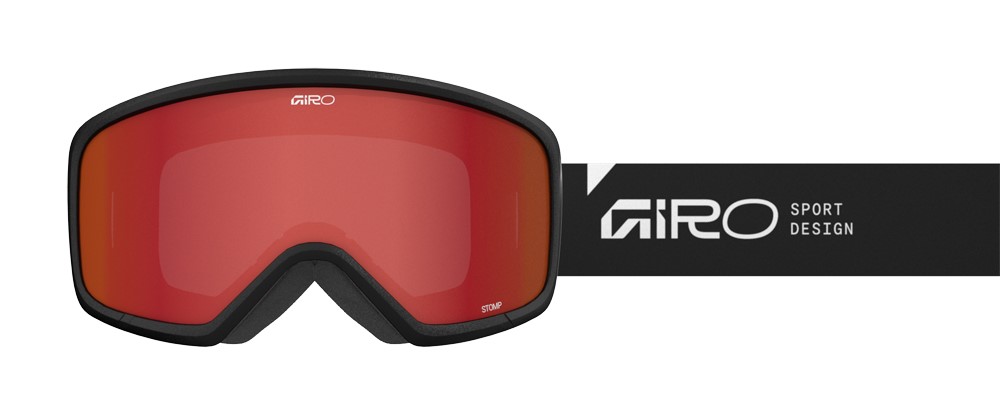 Gogle zimowe juniorskie GIRO STOMP BLACK WORDMARK (szyba AMBER SCARLET 19-42% S2) (NEW 2025/2026)