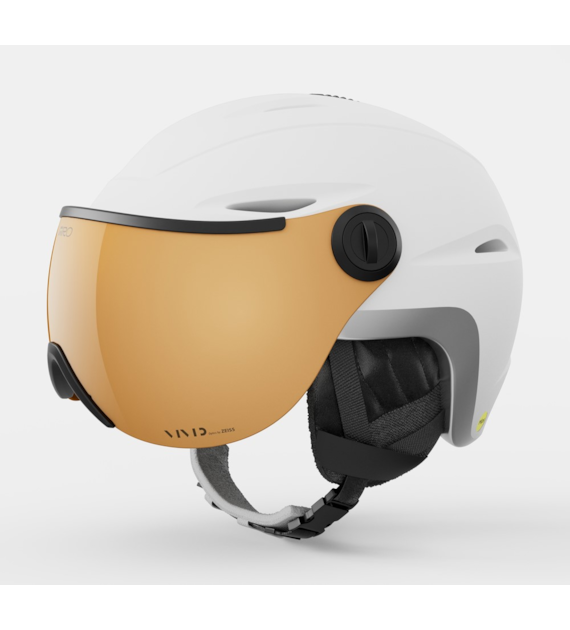 Kask zimowy GIRO ESSENCE MIPS matte white / VIVID copper roz. M (55.5-59 cm) (NEW 2025/2026)