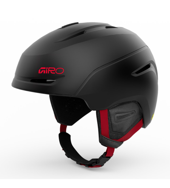 Kask zimowy GIRO NEO matte black red roz. L (59-62.5 cm) (NEW 2025/2026)