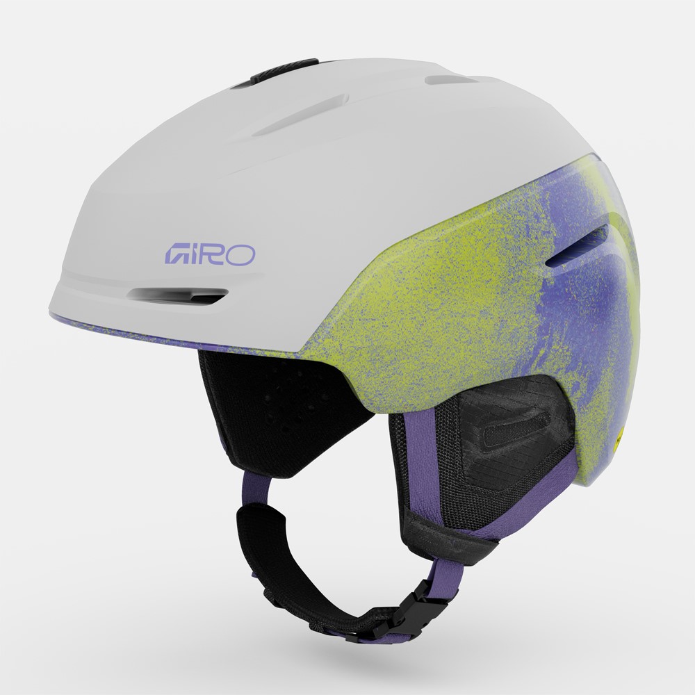 Kask zimowy juniorski GIRO NEO JR matte white fluorescent green roz. M (55.5-59 cm) (NEW 2025/2026)