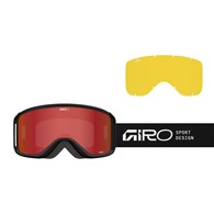 Gogle zimowe GIRO SAGEN BLACK STACKED (szyba AMBER SCARLET 19-42% S2 + szyba YELLOW 80-99% S0) (NEW 2025/2026)